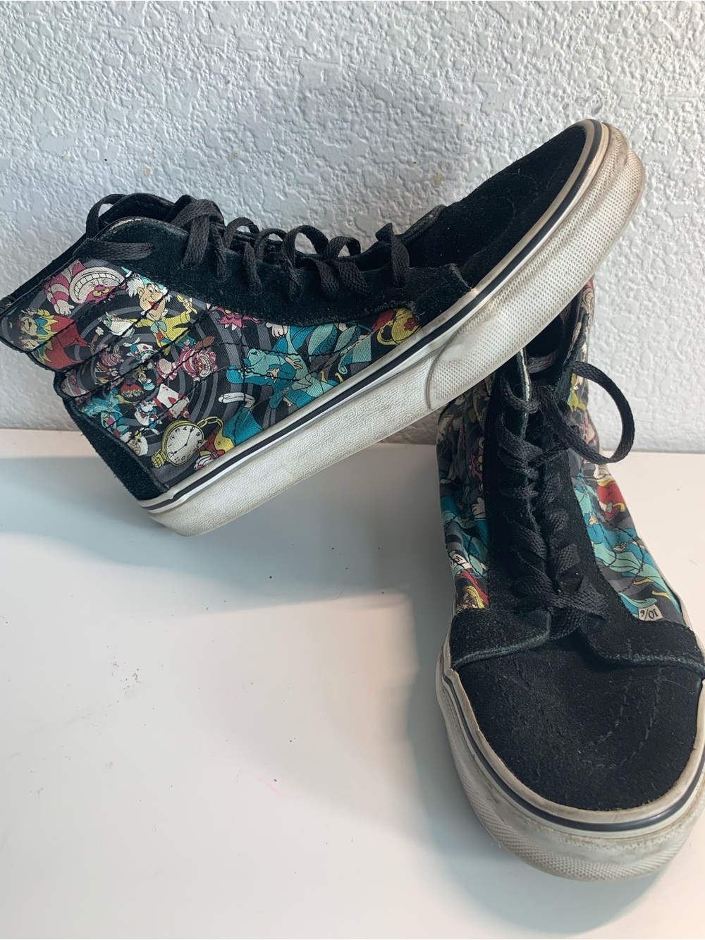 Disney Kids' High-Top Sneakers in Black with Multicolor Graphic